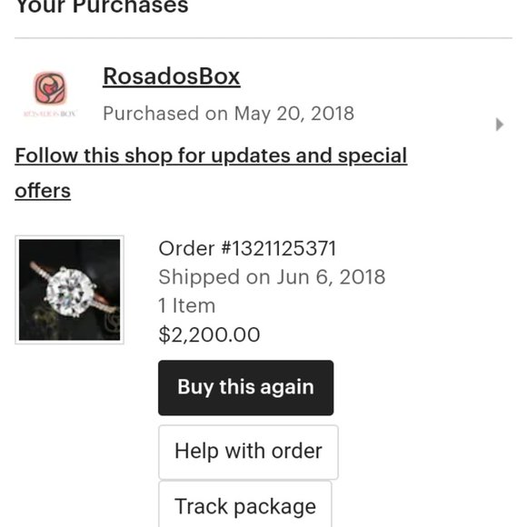 9mm cathedral 14kt rose gold engagement ring never worn - Picture 2 of 3